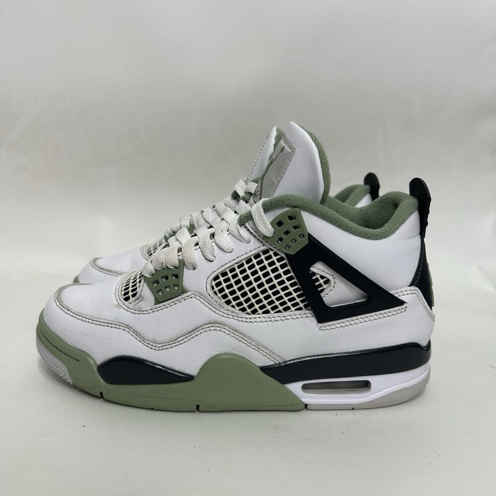 Nike Air Jordan 4 Retro WMNS “Seafoam/White Oil Green” - Picture 6 of 10
